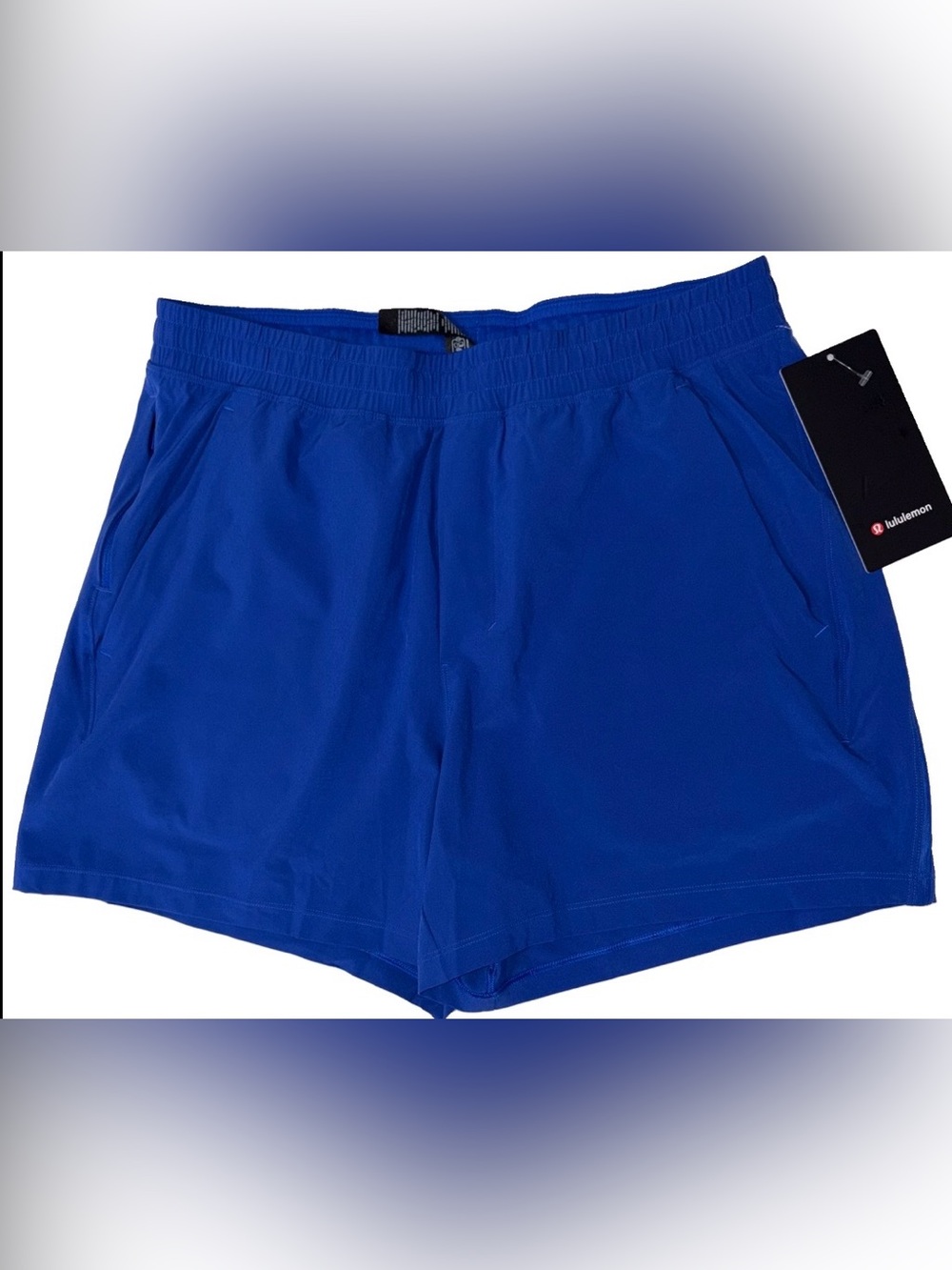 NWT LULULEMON MENS LARGE PACE BREAKER 5”SHORT*LINERLESS BEACHBALL BLUE AUTHENTIC